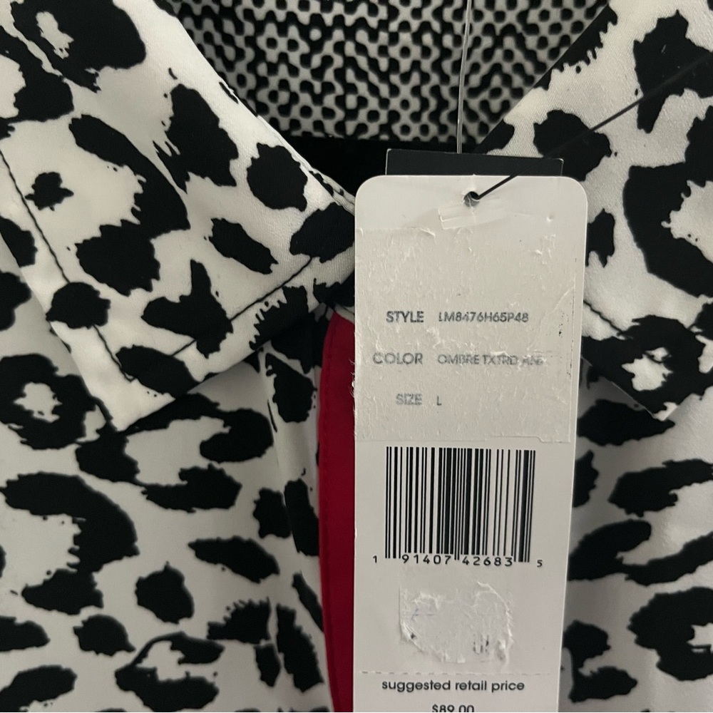 Liverpool Ladies Button up Animal print w/contrast size large - Picture 5 of 7